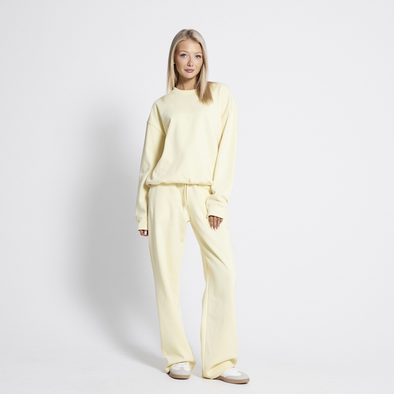 Sweatshirt "New Crew"  Light Yellow
